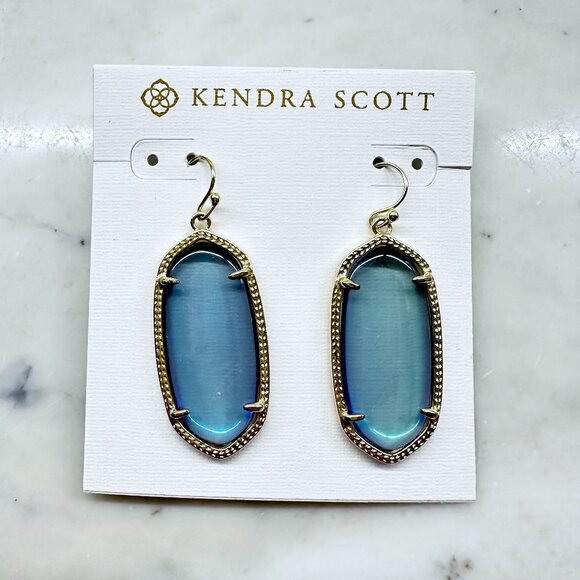Kendra Scott Jewelry - Kendra Scott Elle Earrings Gold Blue